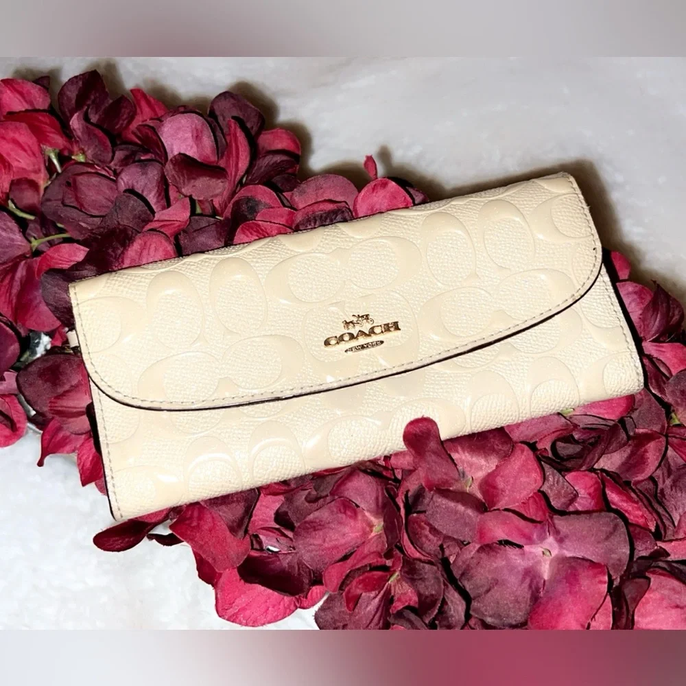 COACH Women's Boxed Slim Envelope Wallet in Signature Patent Leather